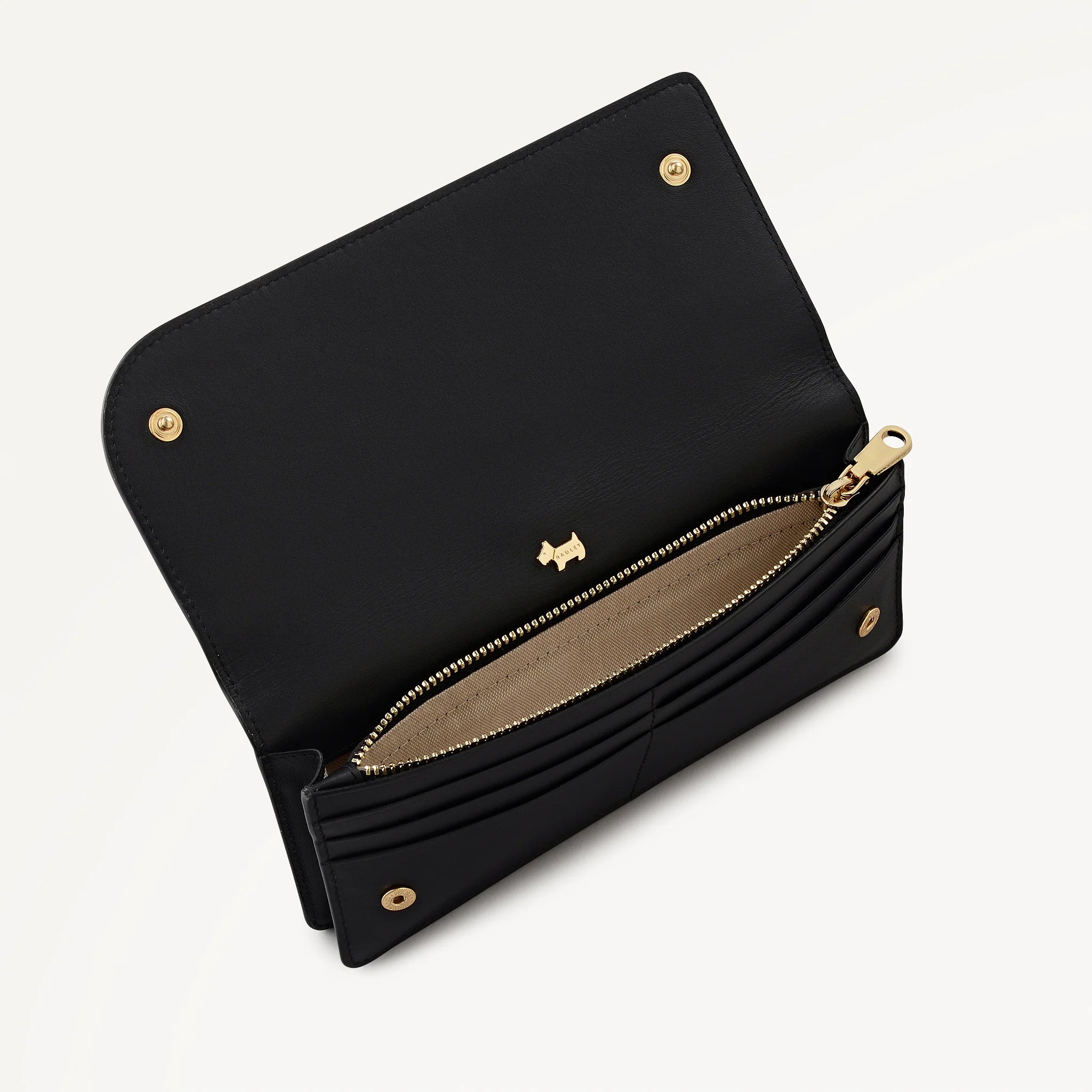 Radley Pockets - Large Bifold Purse - Black Smooth Leather (NWT)