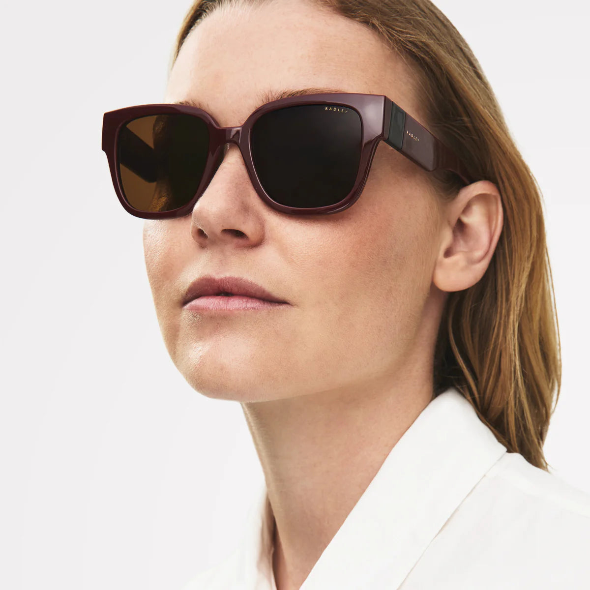 Radley Portland Way - Women's Burgundy Square Eye Sunglasses (NWT)