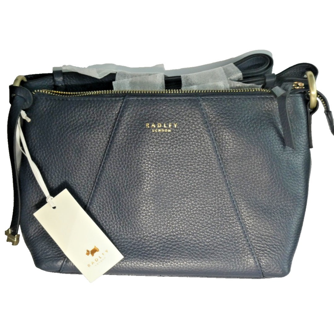Radley Wood Street Women's Medium Cross Body Leather Bag Ink Blue (New with tags)