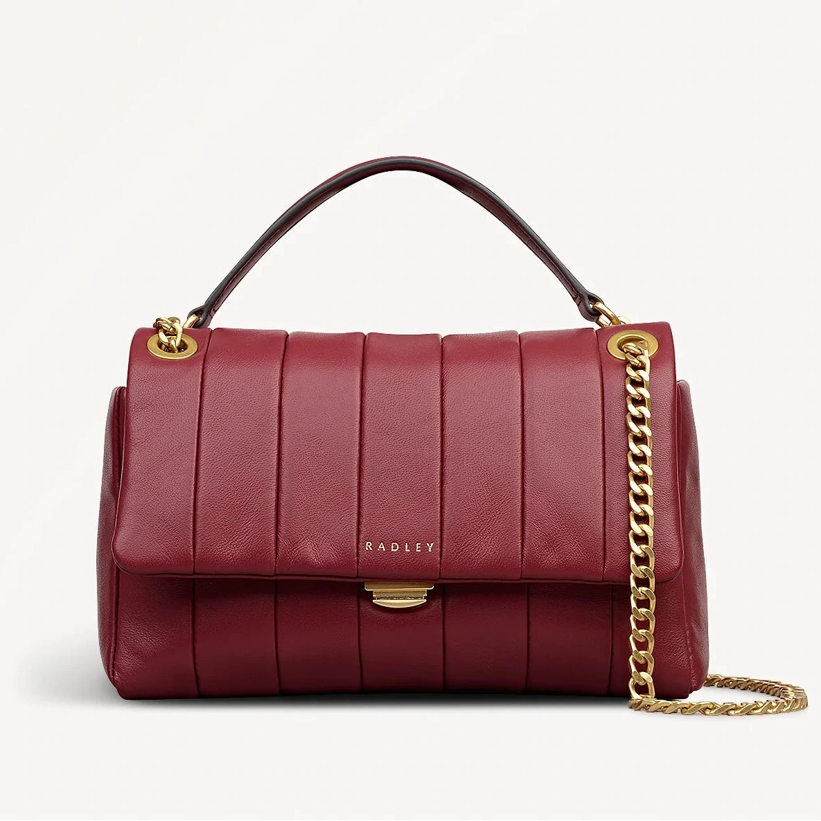 Radley Burton Way - Mini Flapover Cross Body Bag - Quilted Carmine (NWT)