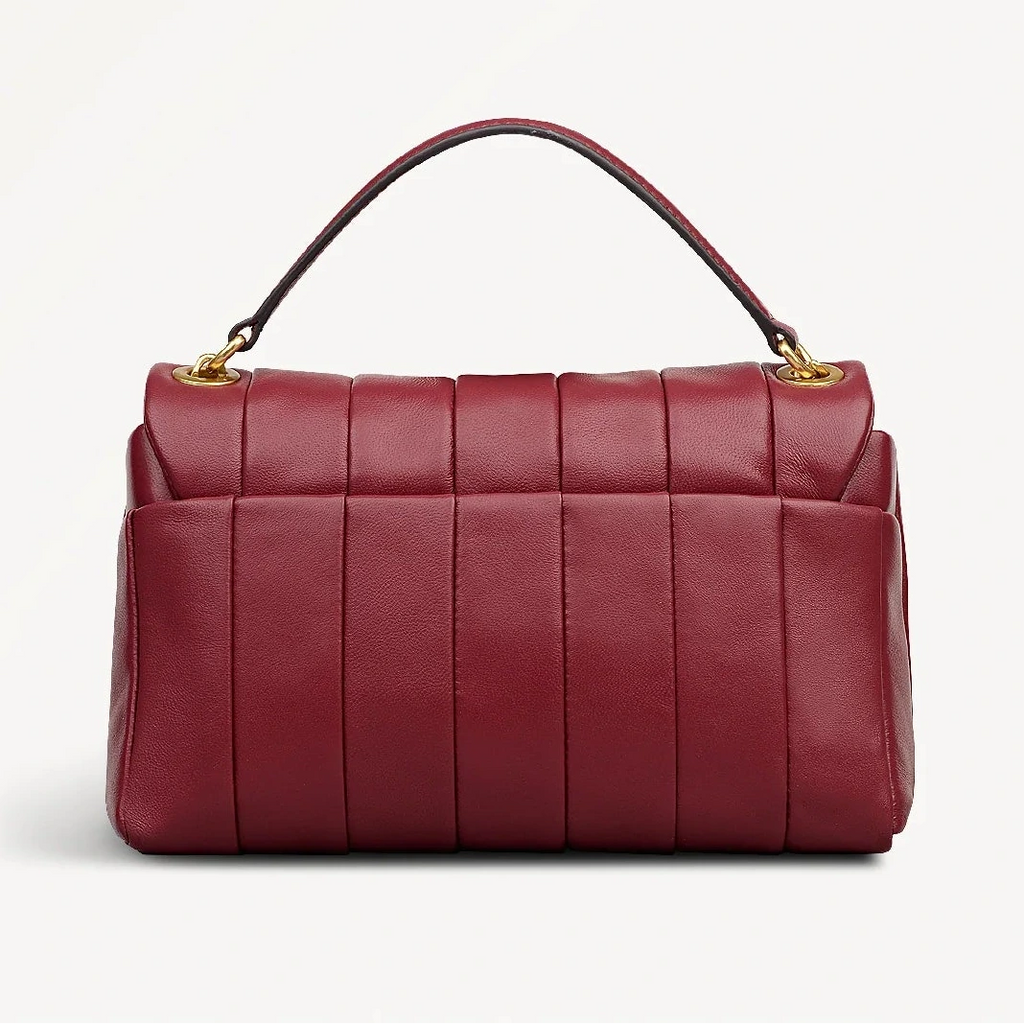 Radley Burton Way - Mini Flapover Cross Body Bag - Quilted Carmine (NWT)