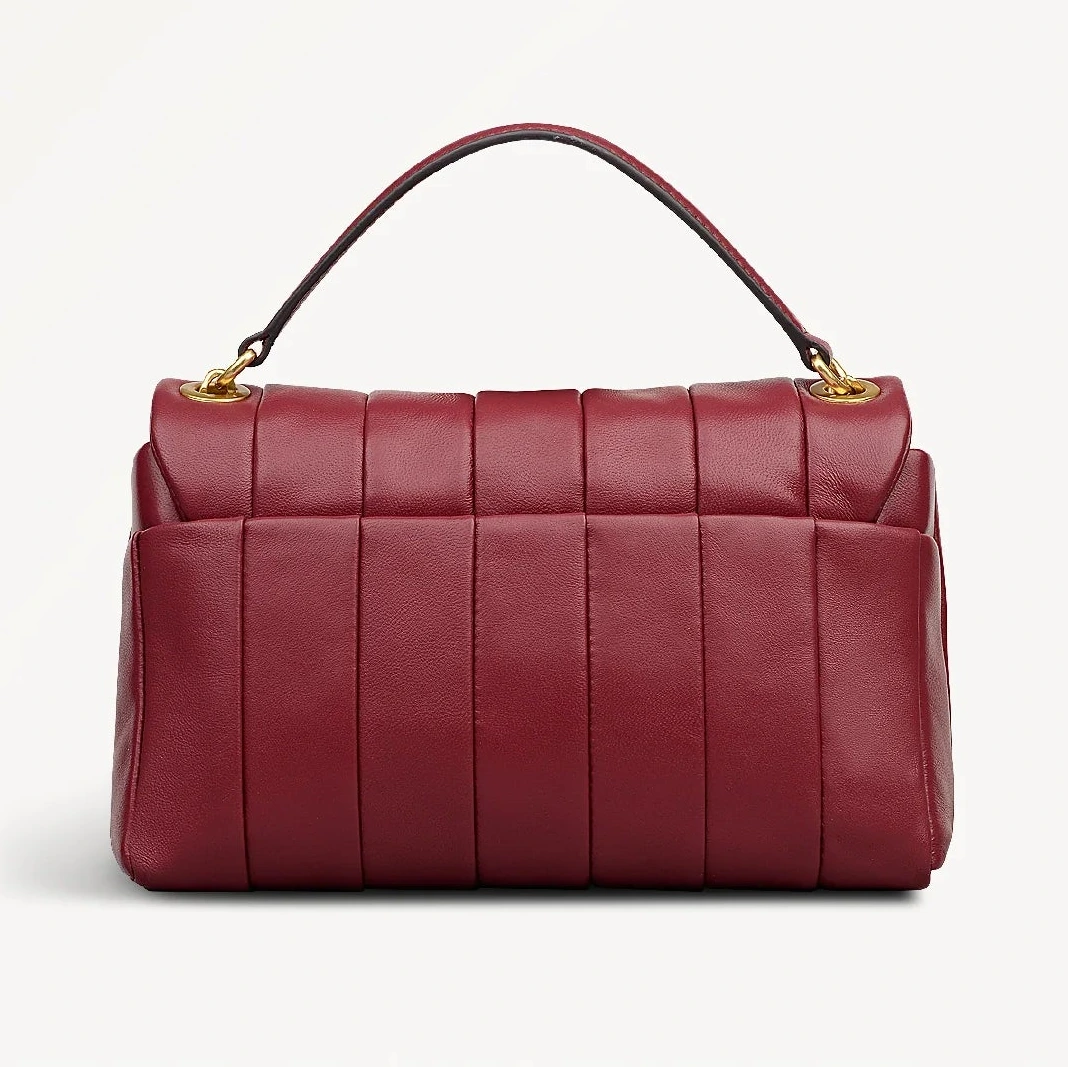Radley Burton Way - Mini Flapover Cross Body Bag - Quilted Carmine (NWT)
