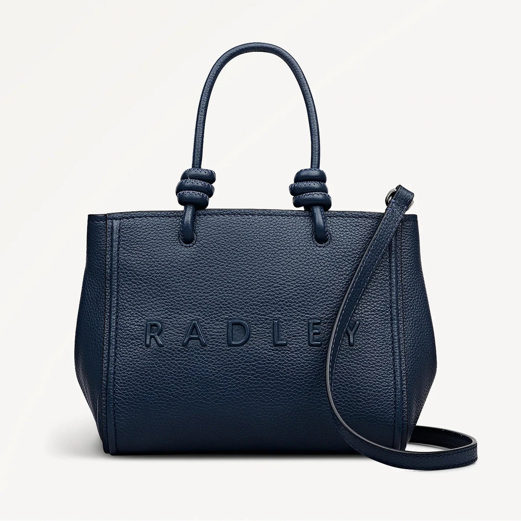 Radley Ridgeway Gardens - Mini Ziptop Grab Bag - Naval Blue (New With Tags)