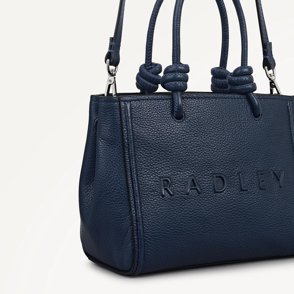 Radley Ridgeway Gardens - Mini Ziptop Grab Bag - Naval Blue (New With Tags)