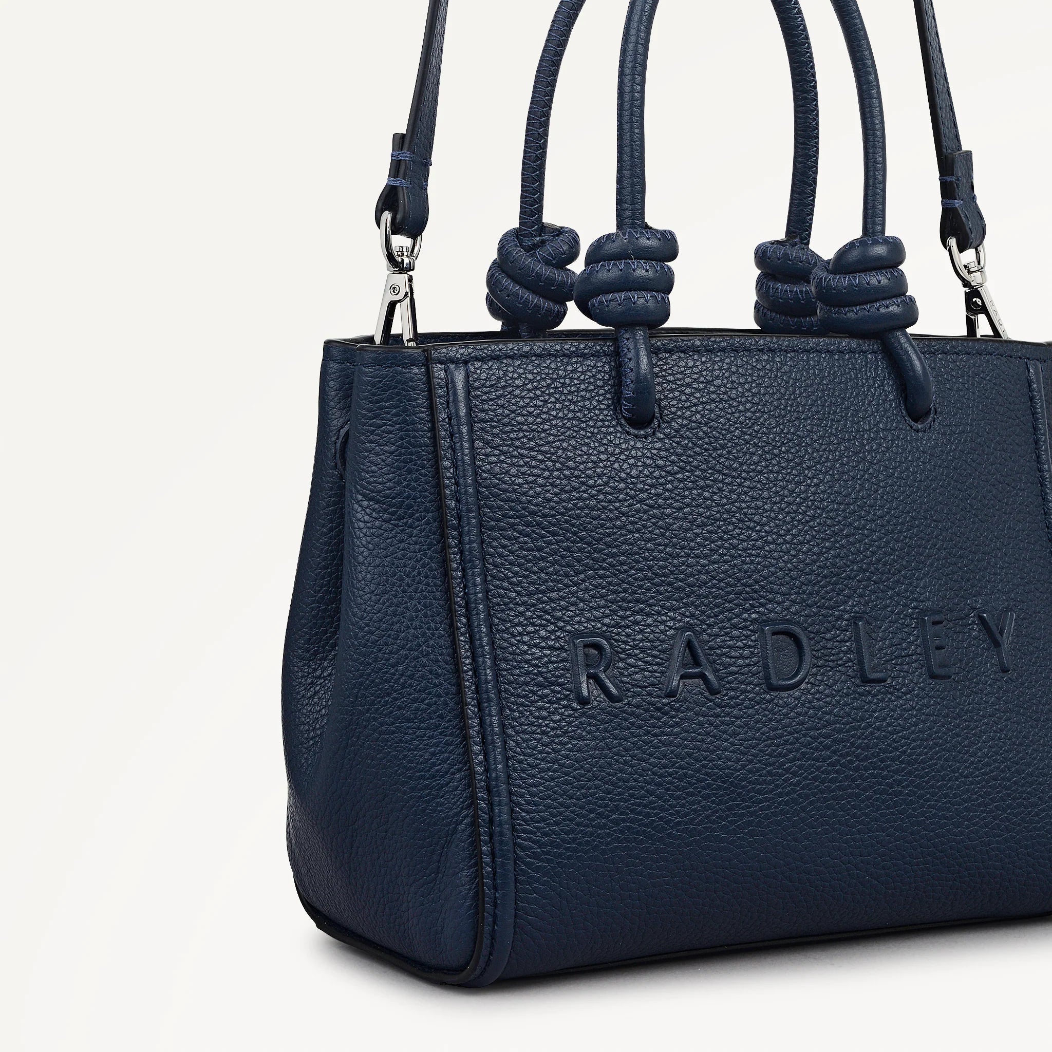 Radley Ridgeway Gardens - Mini Ziptop Grab Bag - Naval Blue (New With Tags)