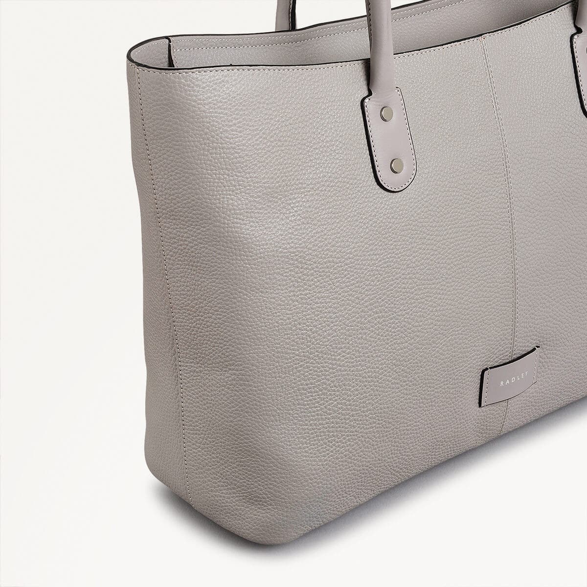 Radley Southwark Lane - Large Ziptop Tote Bag - Ash Grain Leather (NWT) (Defect)