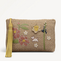 Radley Collectible Spring Blooms Medium Ziptop Pouch Natural
