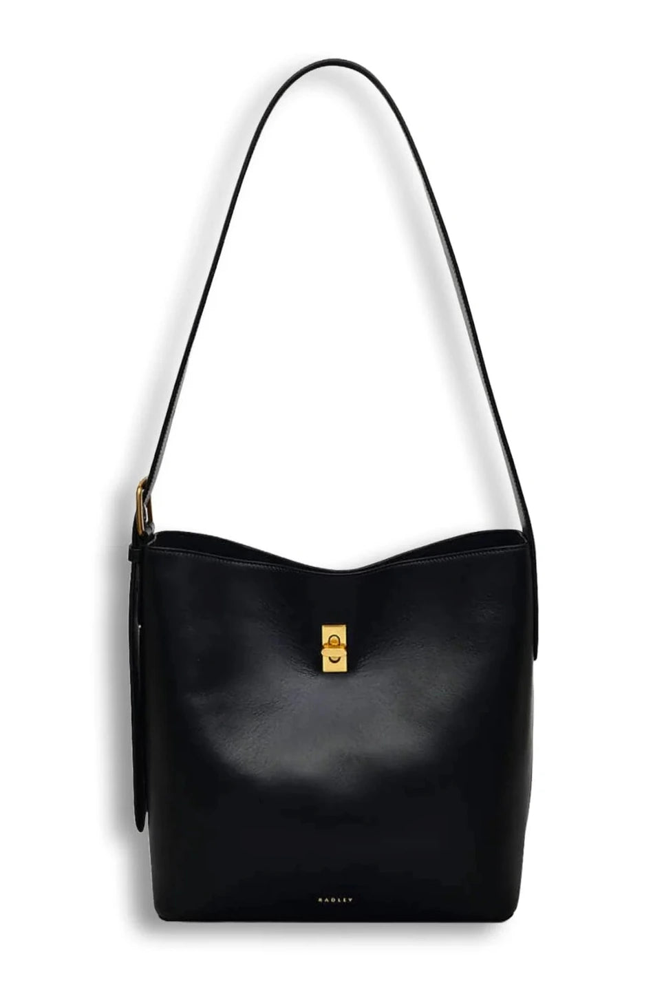 Radley Threadneedle Street - Open Top Shoulder Bag - Black Smooth Leather (NWT)