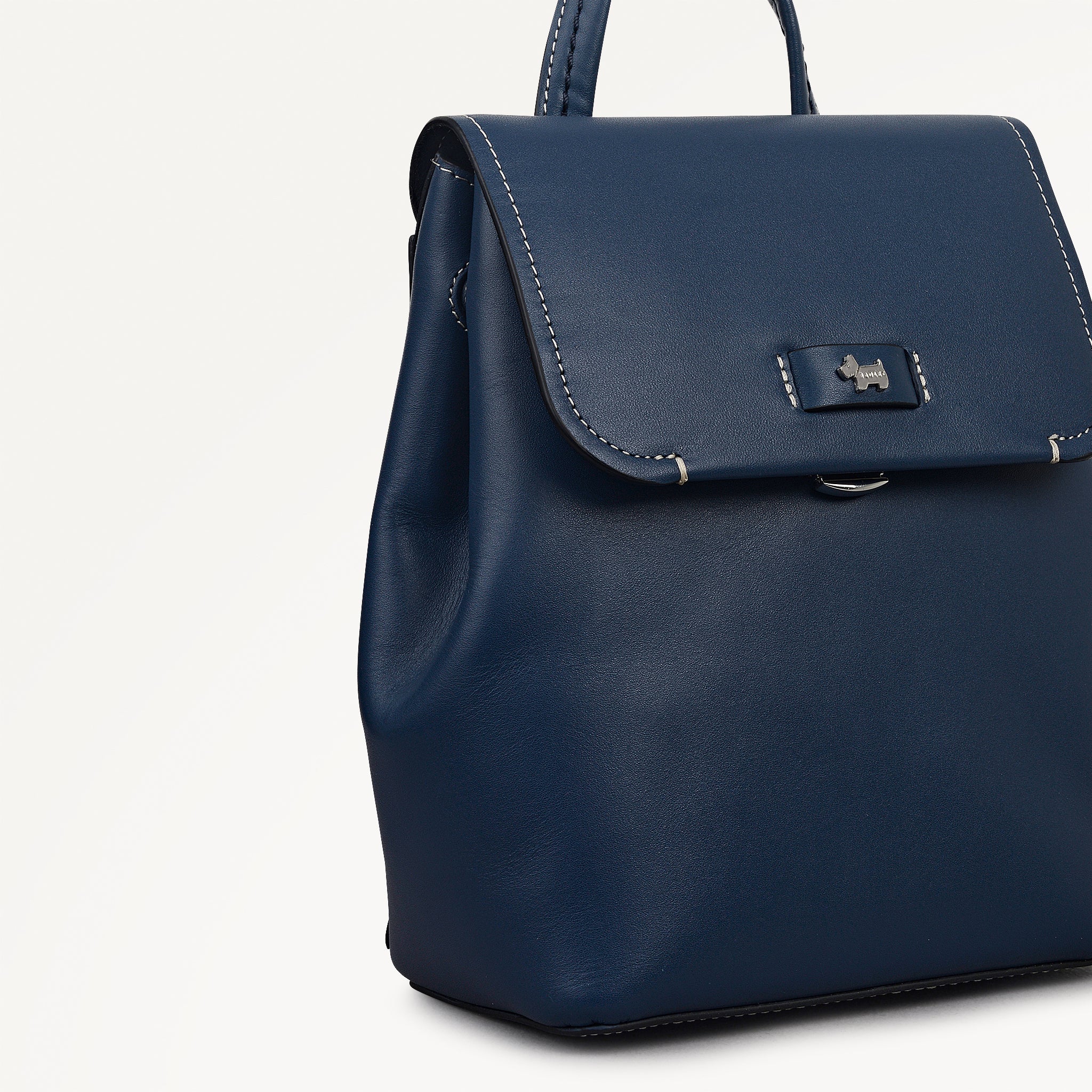 Radley Talbot Way - Mini Flapover Leather Backpack - Naval Blue (NWT)