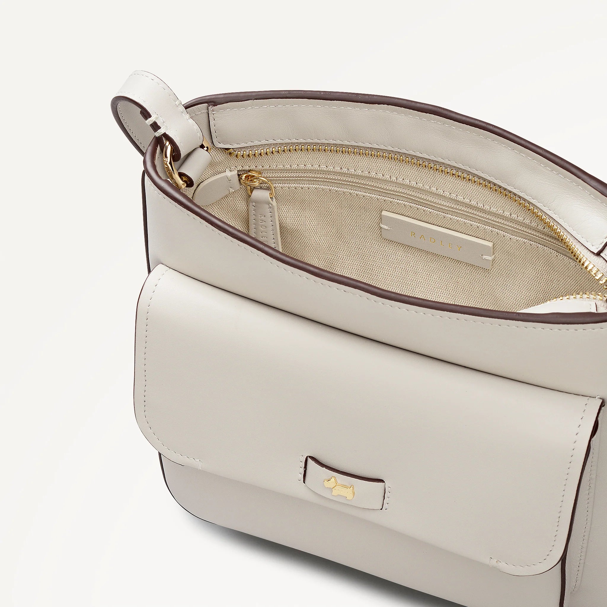 Radley Talbot Way - Small Ziptop Cross Body - Shell Off White (New With Tags)