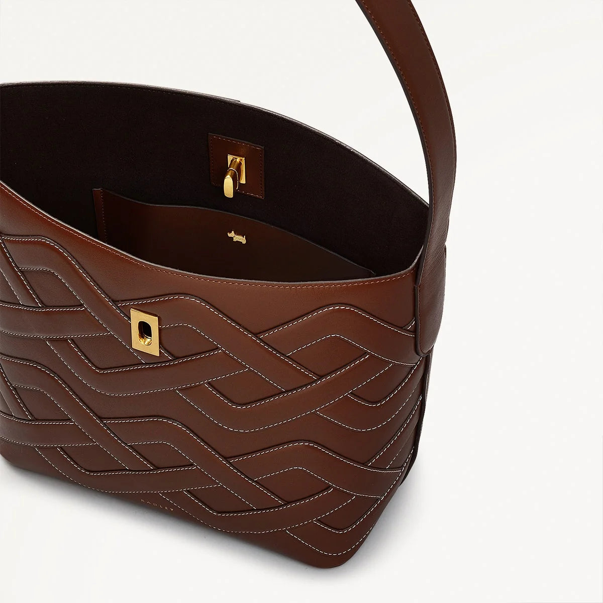 Radley Threadneedle Street - Open Top Shoulder Bag - Tortoise Brown (NWT)