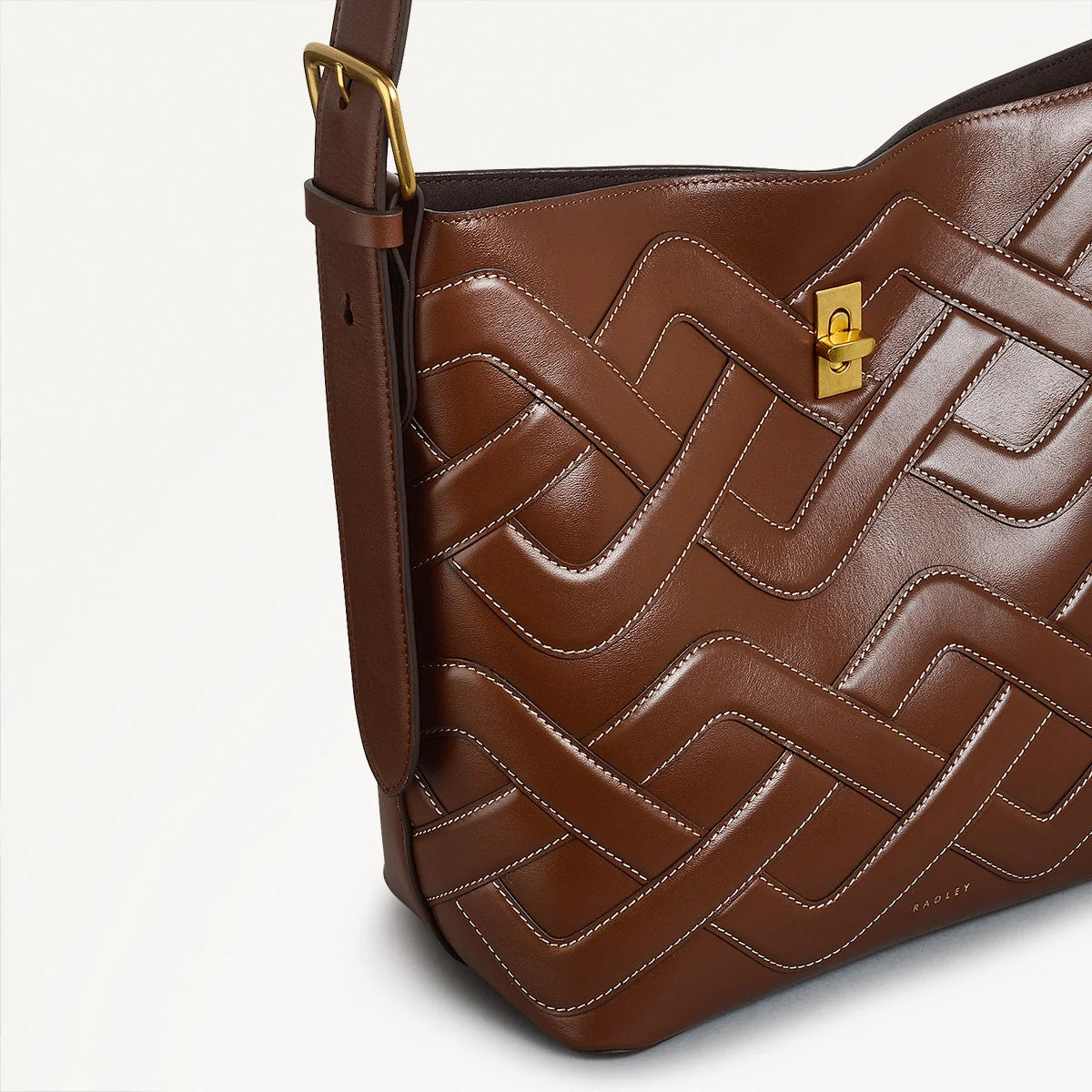 Radley Threadneedle Street - Open Top Shoulder Bag - Tortoise Brown (NWT)