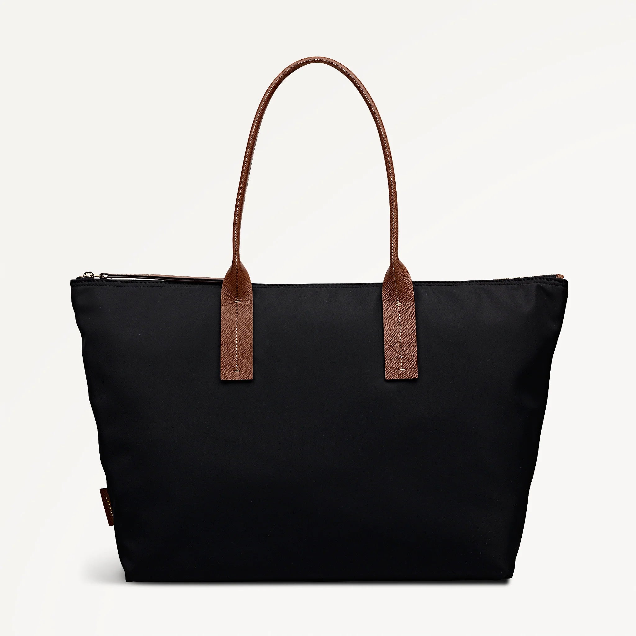 Radley The Townley - Large Ziptop Fabric Tote Bag - Black (NWT)