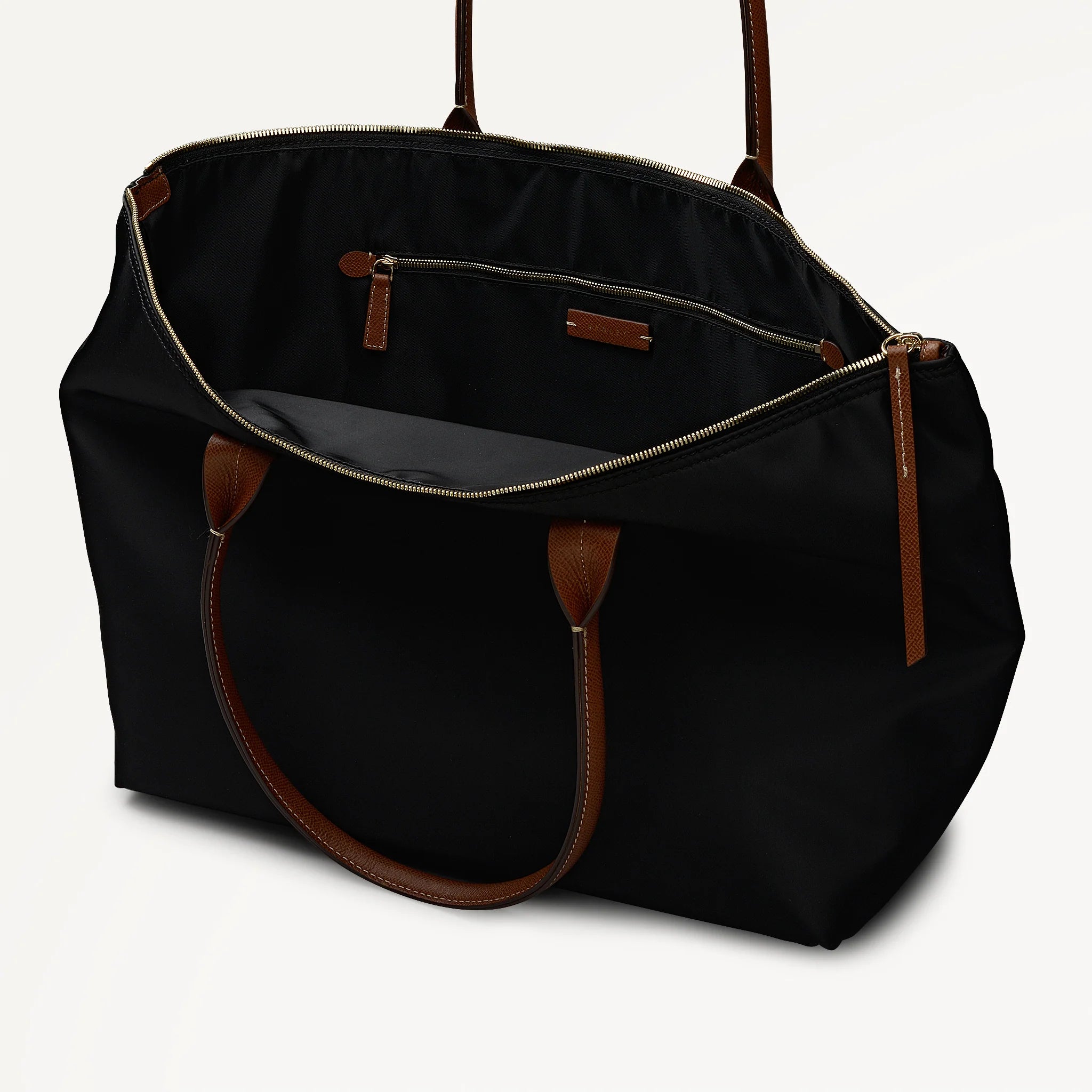 Radley The Townley - Large Ziptop Fabric Tote Bag - Black (NWT)
