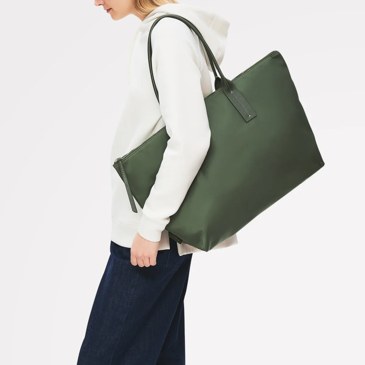 Radley The Townley - Large Ziptop Fabric Tote Bag - Fern Green (NWT)