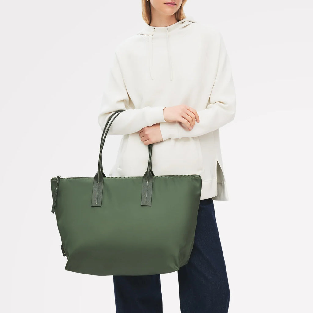 Radley The Townley - Large Ziptop Fabric Tote Bag - Fern Green (NWT)