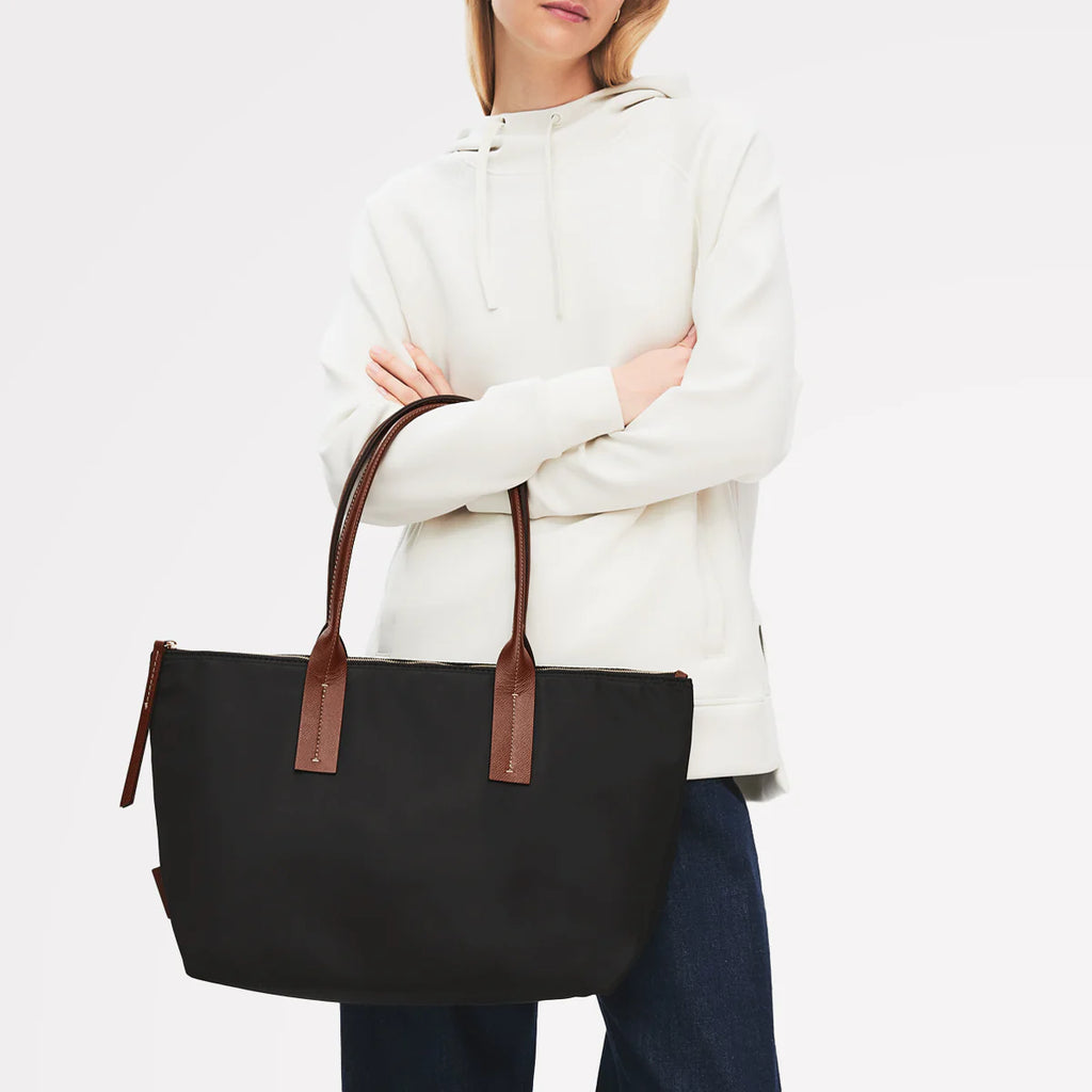 Radley The Townley - Medium Ziptop Fabric Grab Bag - Black (NWT)