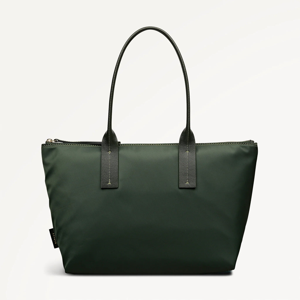 Radley The Townley - Medium Ziptop Fabric Grab Bag - Fern Green (NWT)