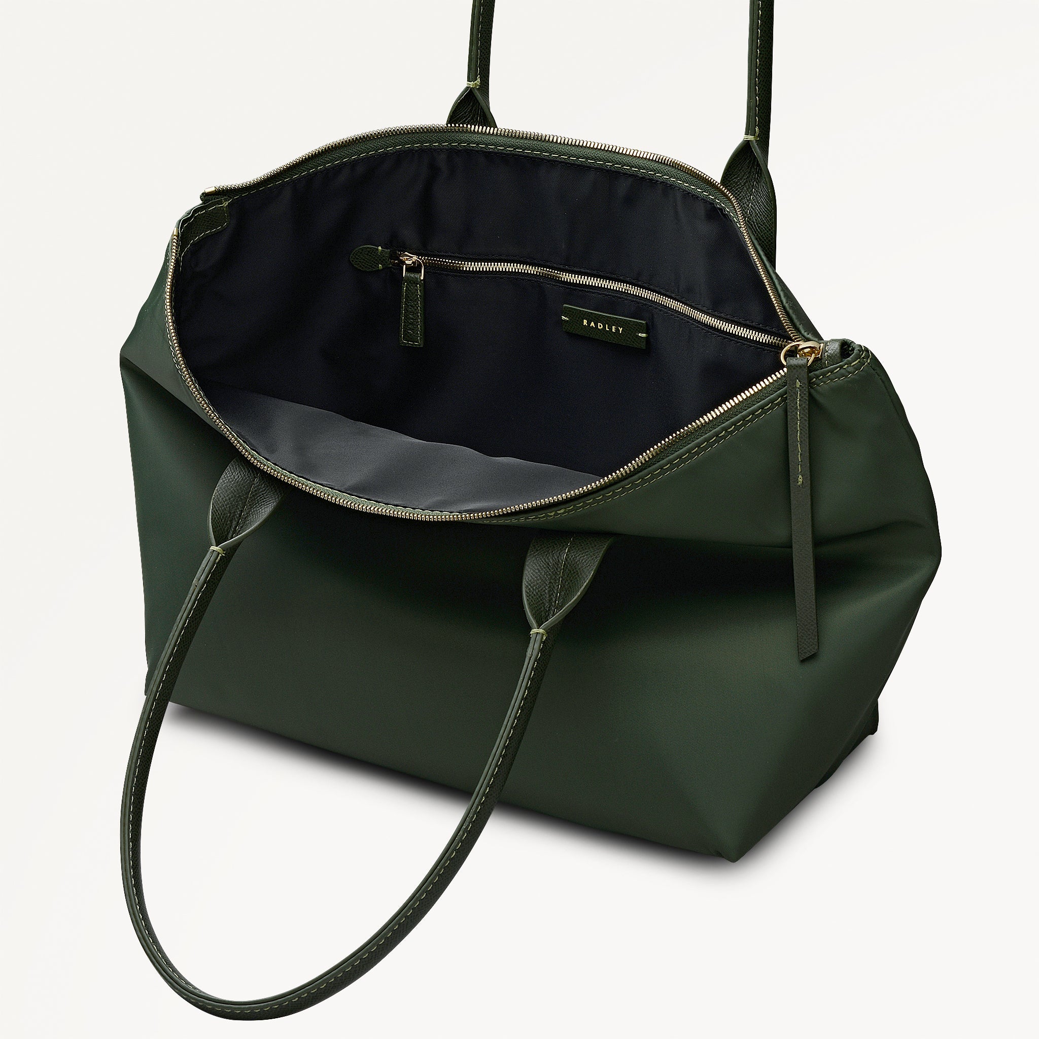 Radley The Townley - Medium Ziptop Fabric Grab Bag - Fern Green (NWT)