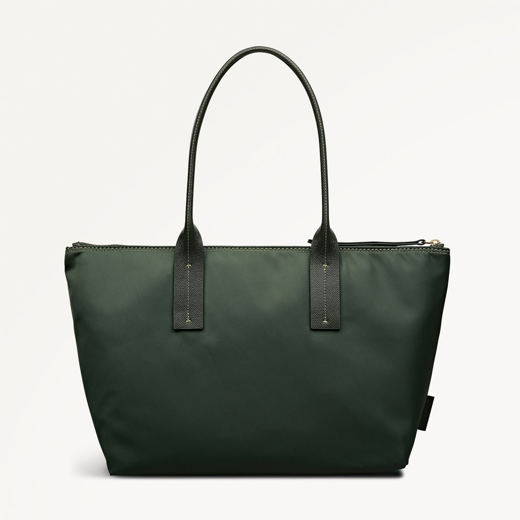 Radley The Townley - Medium Ziptop Fabric Grab Bag - Fern Green (NWT)