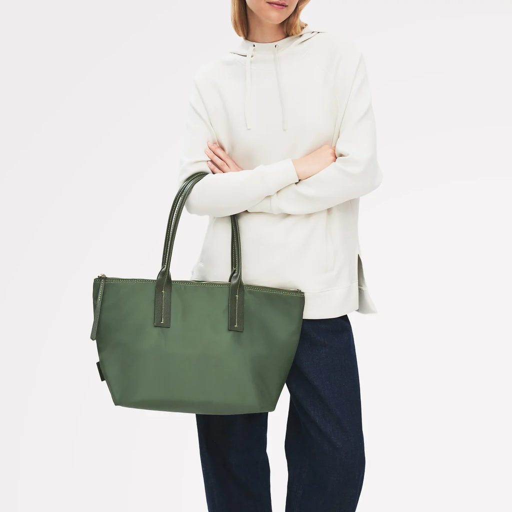 Radley The Townley - Medium Ziptop Fabric Grab Bag - Fern Green (NWT)