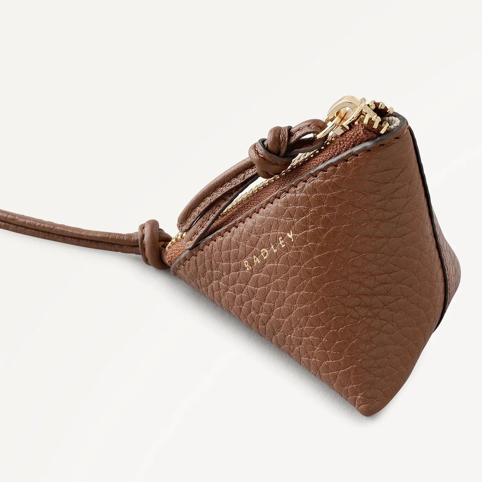 Radley Triangle Street - Small Bag Charm - Cognac Brown (NWT)