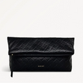 Radley Weaver Lane - Medium Flapover Clutch Bag - Black Weave Leather (NWT)