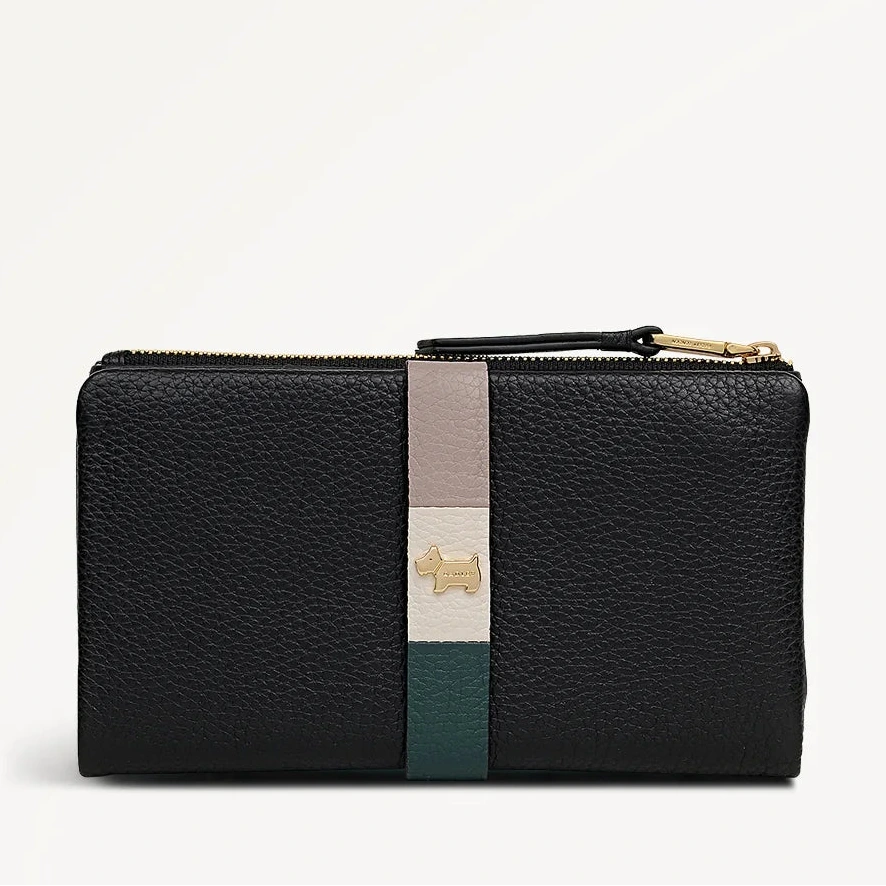 Radley Waterloo Way - Large Bifold Purse - Black Grain Leather (NWT)
