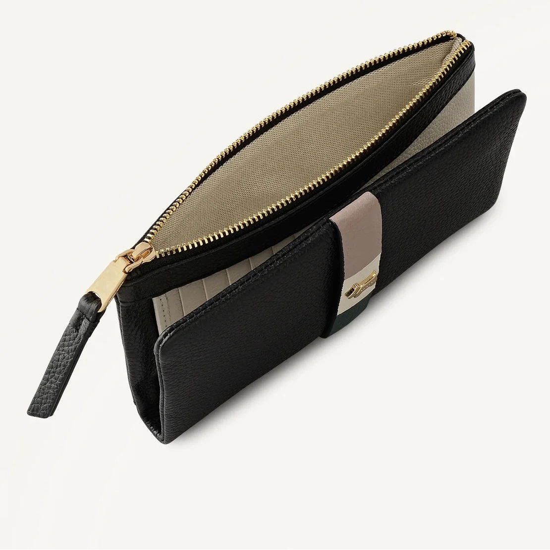 Radley Waterloo Way - Large Bifold Purse - Black Grain Leather (NWT)