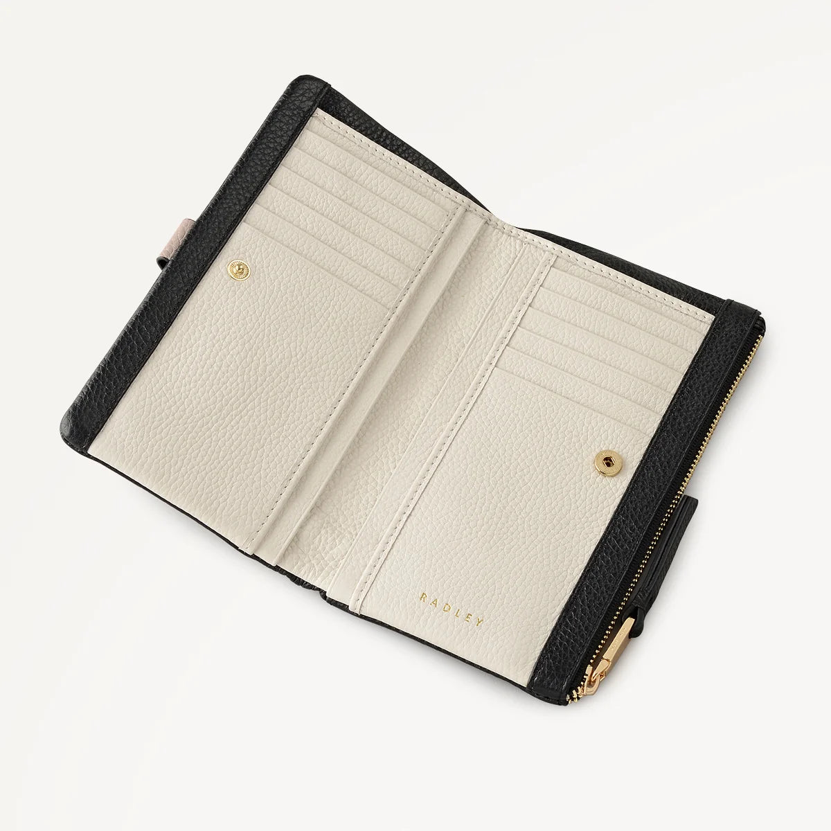 Radley Waterloo Way - Large Bifold Purse - Black Grain Leather (NWT)