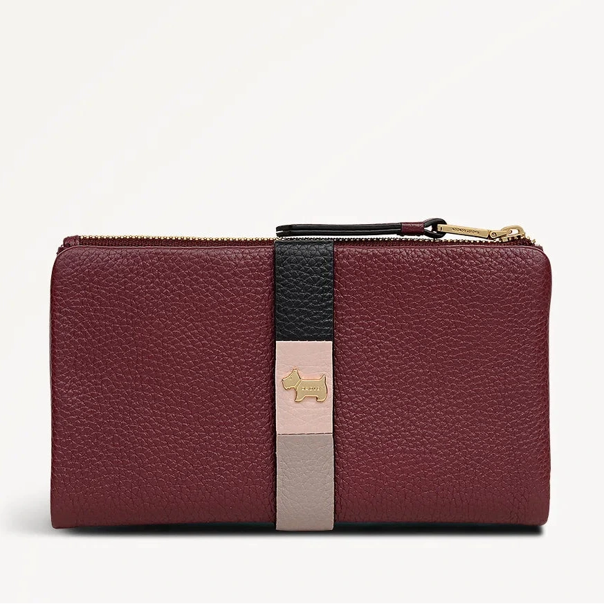 Radley Waterloo Way - Large Bifold Purse - Merlot Red Grain Leather (NWT)