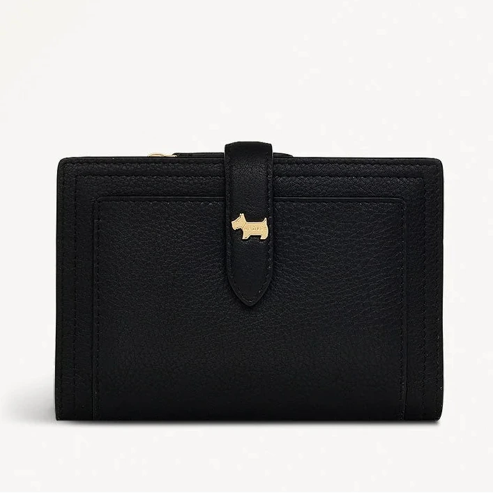 Radley Willis Street - Medium Bifold Wallet - Black Grain Leather (NWT)