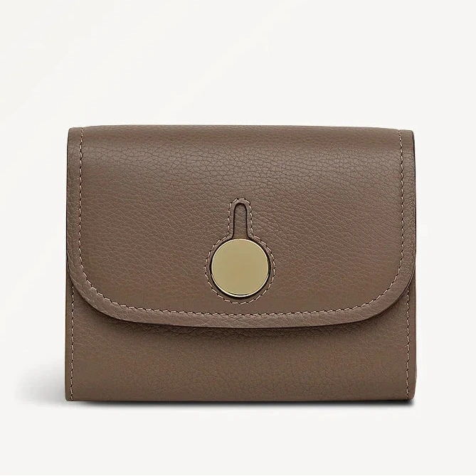 Radley Bathurst Mews - Medium Flapover Purse - Coffee Brown Grain Leather (NWT)