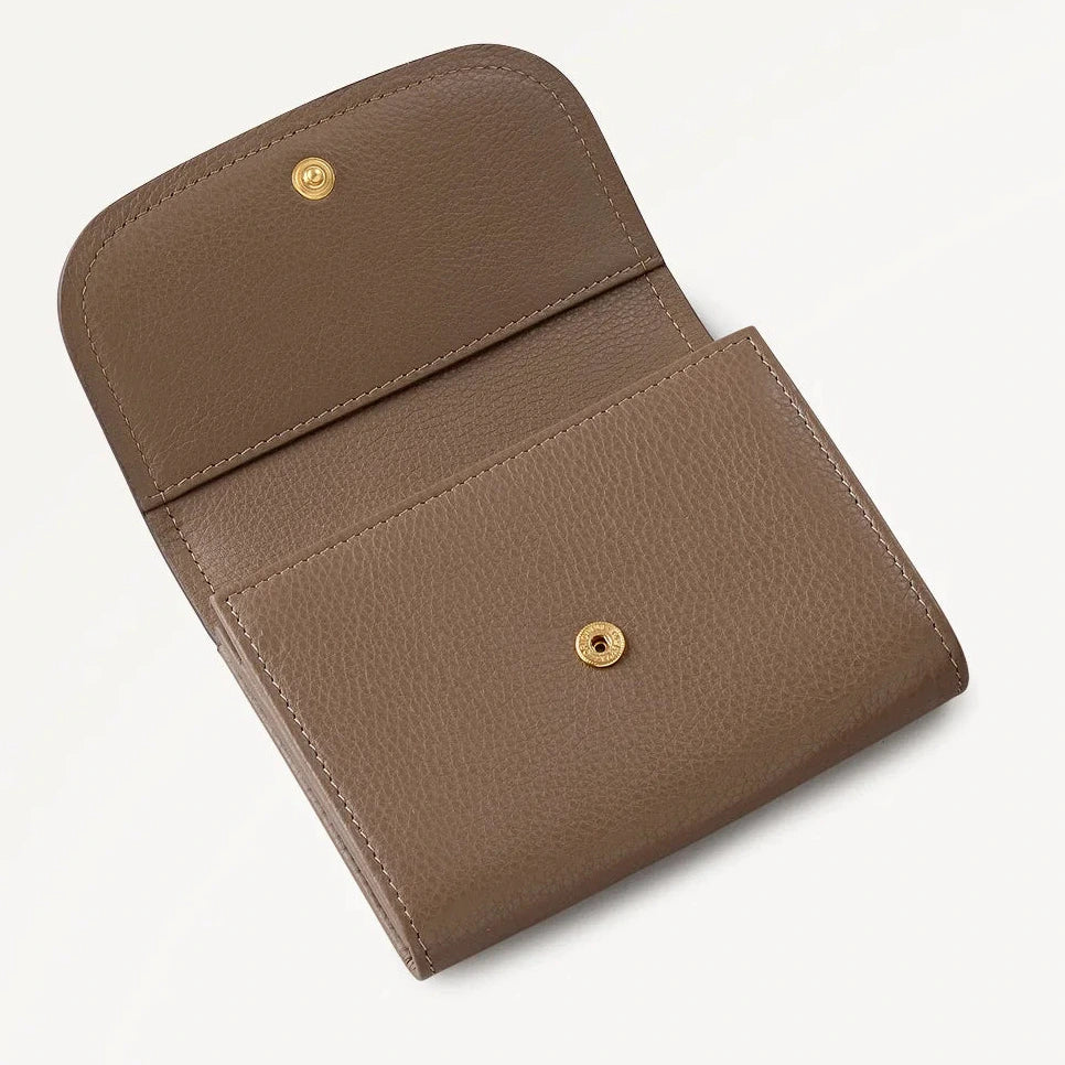Radley Bathurst Mews - Medium Flapover Purse - Coffee Brown Grain Leather (NWT)