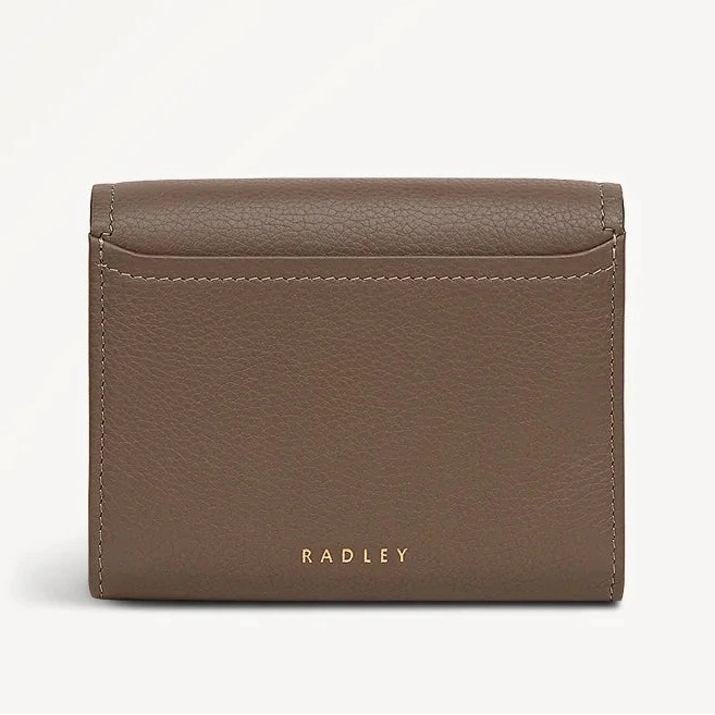 Radley Bathurst Mews - Medium Flapover Purse - Coffee Brown Grain Leather (NWT)