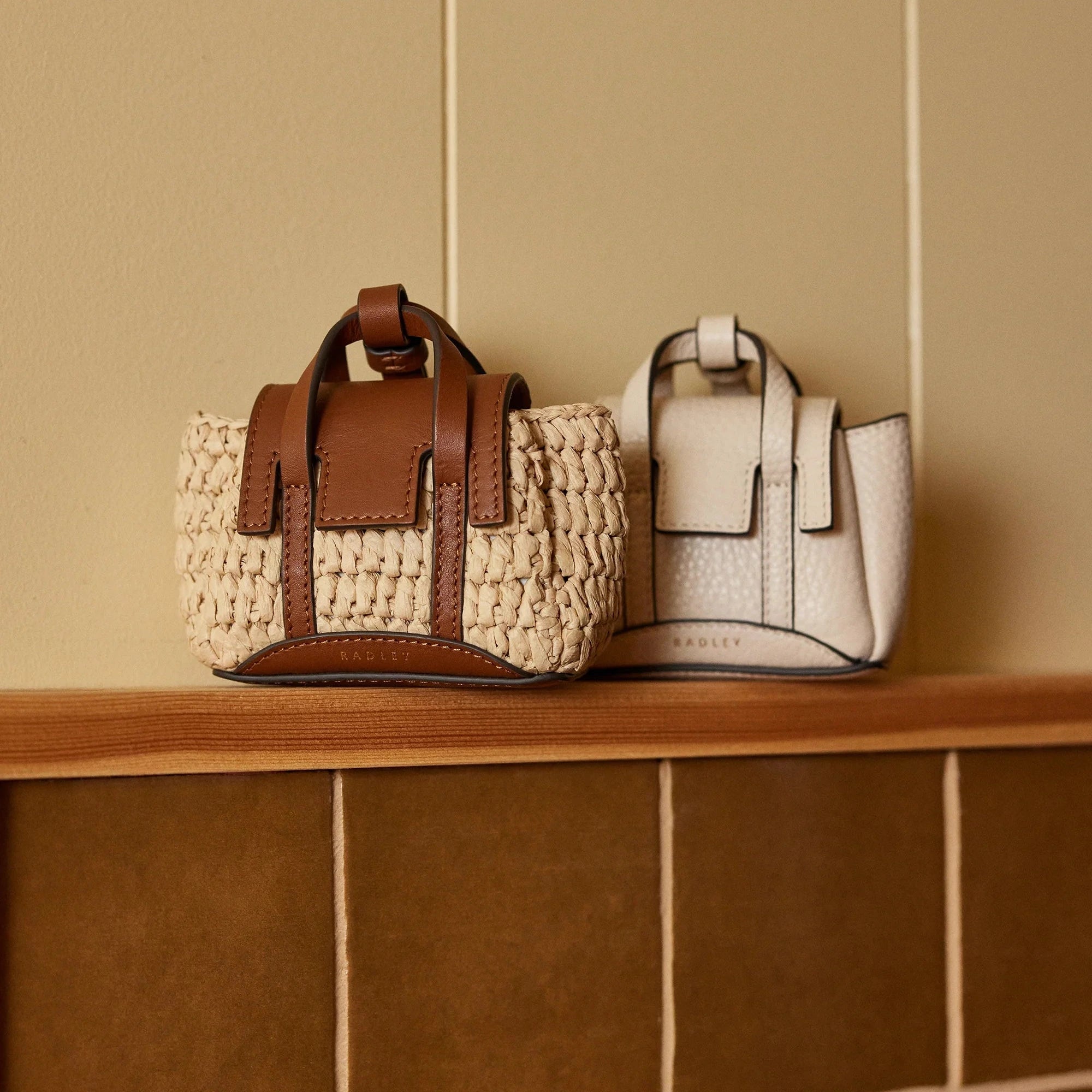 Radley The Chancery - Bag Charm - Salt White Grain Leather (NWT)