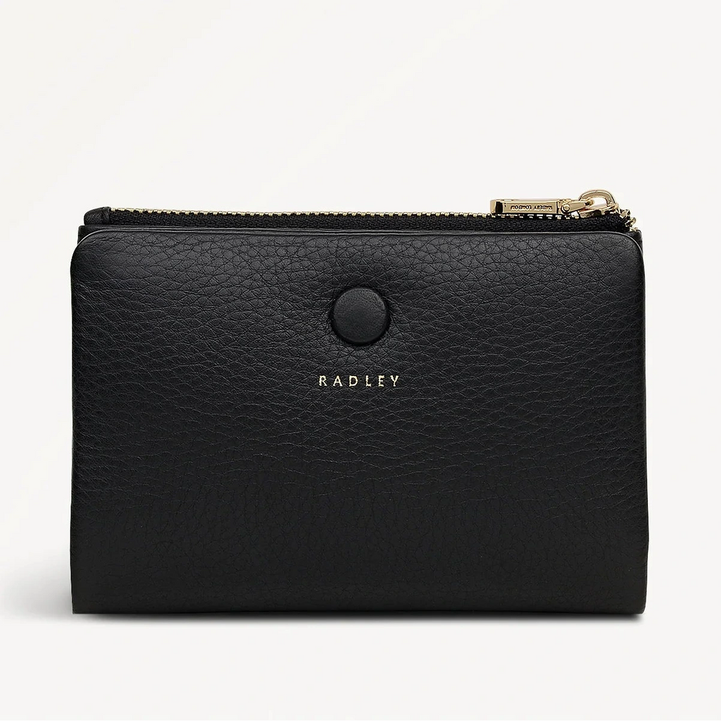 Radley Mallow Street - Medium Bifold Purse - Black Grain Leather (NWT)