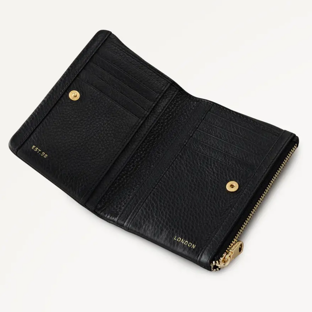Radley Mallow Street - Medium Bifold Purse - Black Grain Leather (NWT)